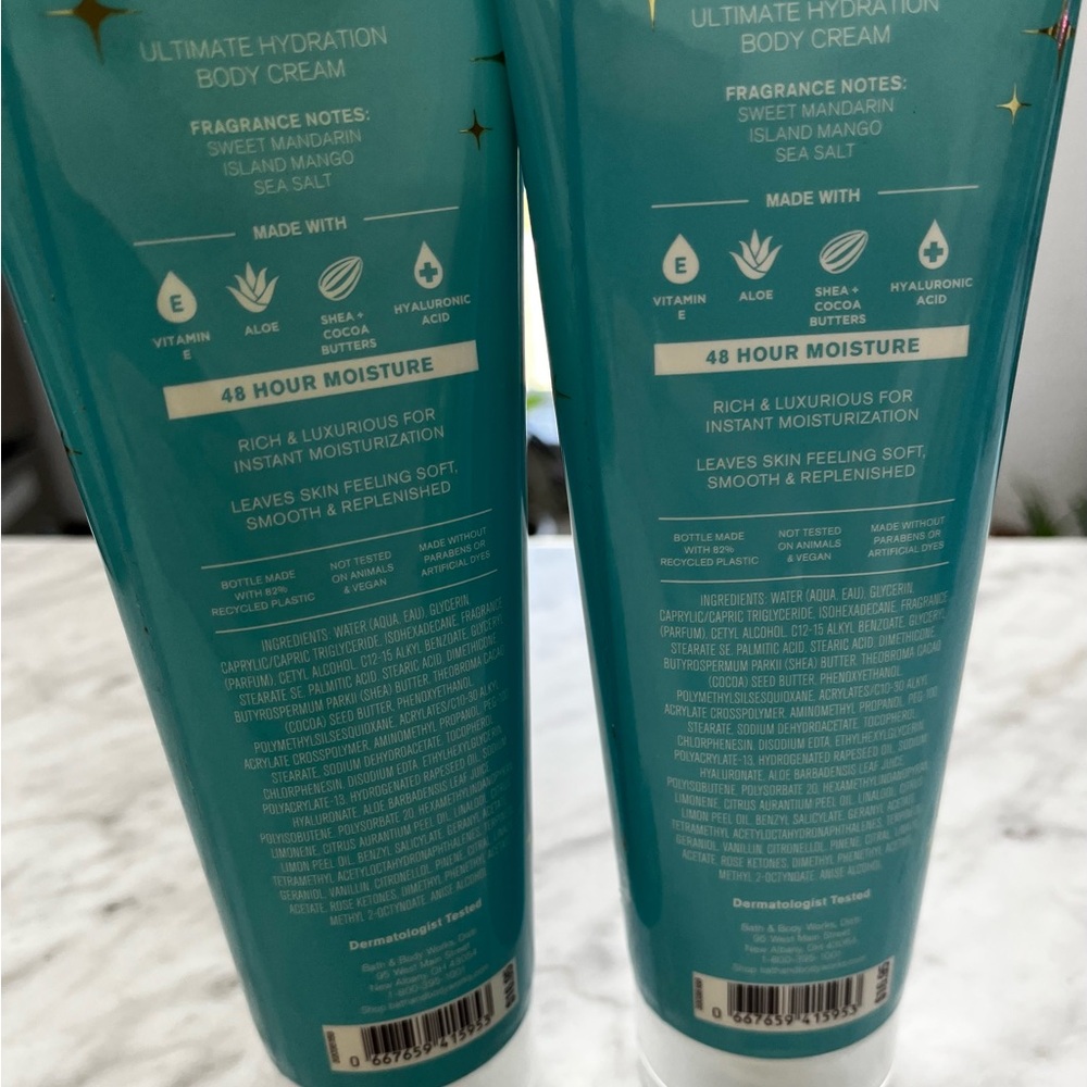 (2) Bath & Body Works Island Margarita Hydration Body Cream - Picture 2 of 3